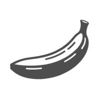Minimalist banana silhouette showcasing simple elegance, ideal for fruit-themed projects and decorations. vector