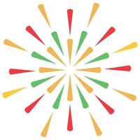 illustration of fireworks isolated on transparent background. vector