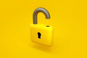 Open lock render photo