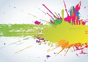 Vibrant Color Splashes on White Background vector