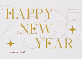 New Year Party Invitation Card template