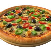 A pizza with many different vegetables on it png