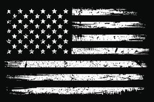 American flag on a black background vector