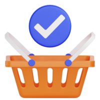 Checkout 3d icon. Payment icon 3d rendering png