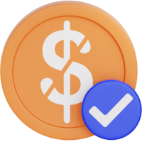Paid 3d icon. Payment icon 3d rendering png