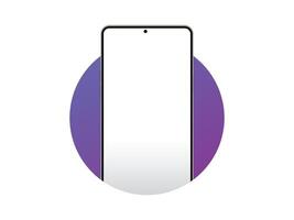 Smartphone Device Round Gradient Mockup vector
