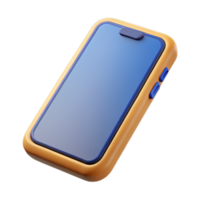 3D Render of Advanced Touchscreen Mobile Device png
