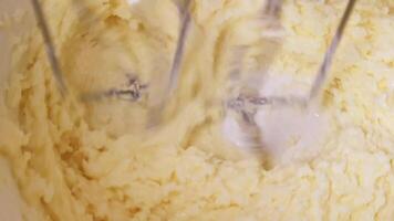 Creating fluffy butter and sugar perfection in slow motion video