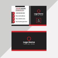 Modern creative business card template design both side abstract business card vector