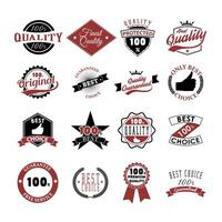quality, guarantee emblems and labels. Design element for logo, label, emblem, sign, mark. illustration. vector