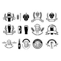 Set of craft beer emblems and logo templates. Design elements for label, emblem. illustration. vector