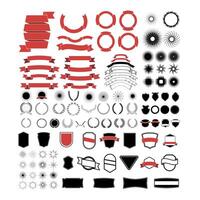 Big pack of vintage design elements. Design elements for logo, label, badge, emblem, sign. vector