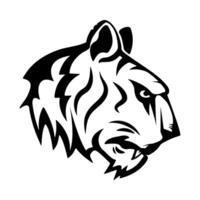 Logo template with tiger head. Design element for logo, label, sign, badge. illustration. vector