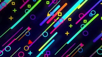 Neon Shapes Background Loop video