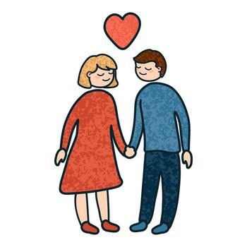 ilustración de un Pareja en amor vector