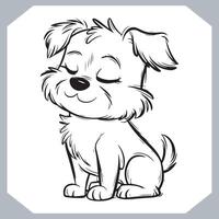 Black Sketch Art for Dog Lovers Silhouette Collection vector
