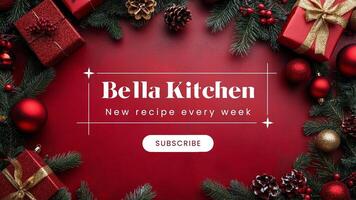 Christmas themed cooking channel template