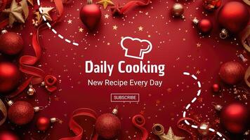 Christmas themed cooking channel template
