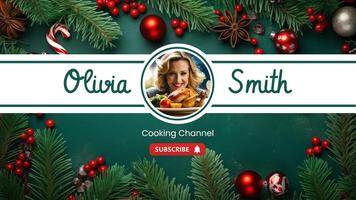 Christmas themed cooking channel template