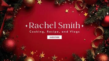 Christmas themed cooking channel template