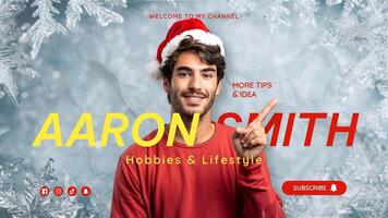 Christmas Influencer Youtube Banner template