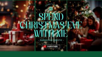 Green Christmas Daily Vlog Youtube Banner template