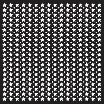 Minimalistic Black and White Star Pattern with Unique Star Shapes