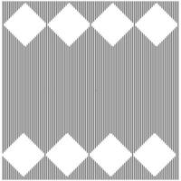 Black and White Optical Illusion Pattern with Geometric Diamond Shapes vector