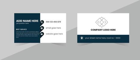 Corporate unique business card design and modern card template vector