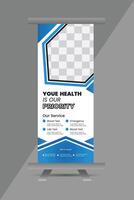 Creative business roll-up banner design and unique design vector
