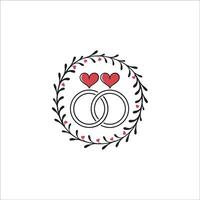 Ring with Heart Valentine's Illustration with Cheerful Vibes vector