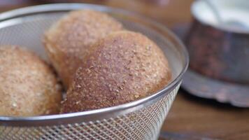 Delicious Golden Brown Fried Dough Balls served with Yogurt video