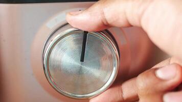 Closeup of a Modern Design Microwave Timer Dial with intricate functions video