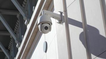 Security Camera Successfully Mounted on the Wall for Optimal Surveillance Purpose and Use video