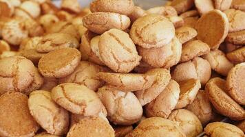 Mix of sweet cookies at bakery video