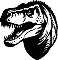 cuddly Black silhouette of dinosaur head vector