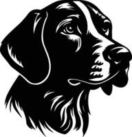 precious Black silhouette of hound head vector