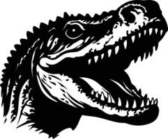 Black silhouette of Desmatosuchus head vector