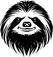graceful Black silhouette of sloth head vector