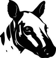 endearing Black silhouette of tapir head vector