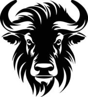 precious Black silhouette of gnu head vector