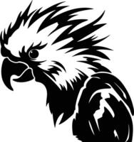 precious Black silhouette of cockatoo head vector