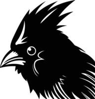 captivating Black silhouette of cardinal head vector