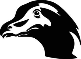 captivating Black silhouette of duck-billed platypus head vector
