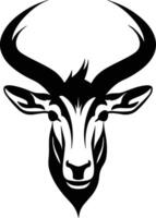 endearing Black silhouette of eland head vector