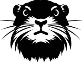 charming Black silhouette of gopher head vector