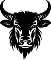 lovely Black silhouette of gnu head vector