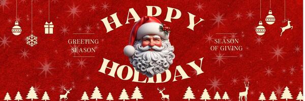 christmas banner header for social media twitter template