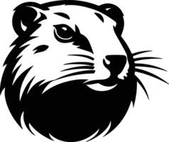lovely Black silhouette of gopher head vector