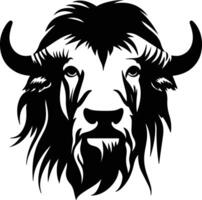 Black silhouette of gnu head vector